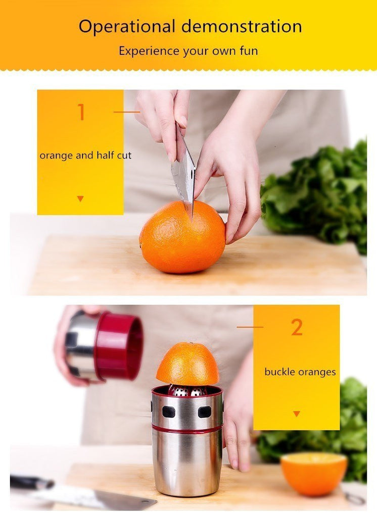 Chef's Grin Stainless Steel Portable Manual Fruit Juicer Demonstration