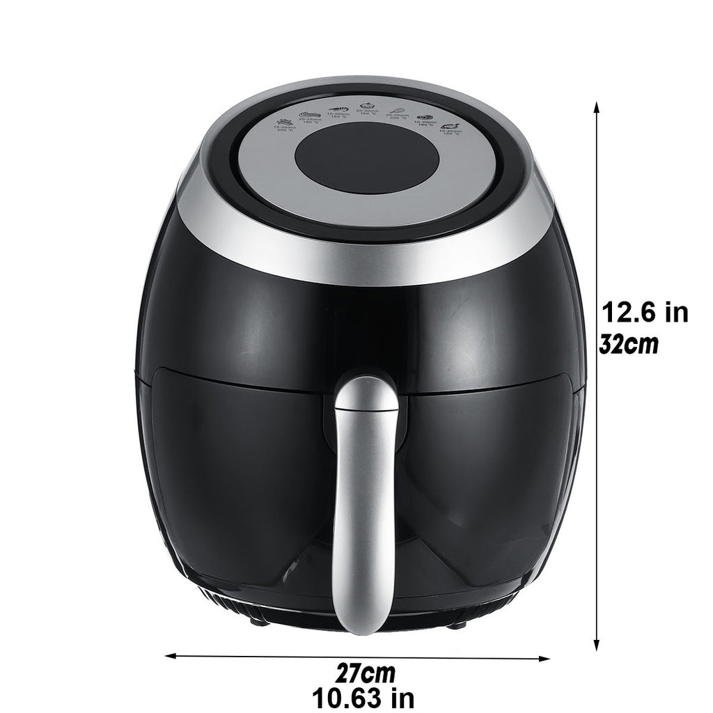 Dimensions of Chef's Grin Electric Air Fryer 5.5L (5.8 Quart) 1500W Air Circulation Cooker