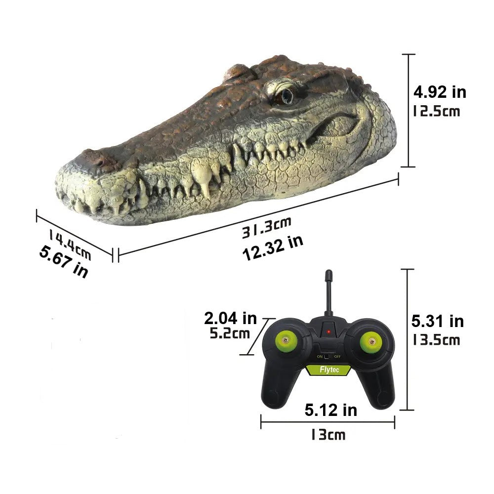 Dimensions of Crocodile Alligator Head Electric RC Boat With 2.4G Remote Control Gator Croc Simulation