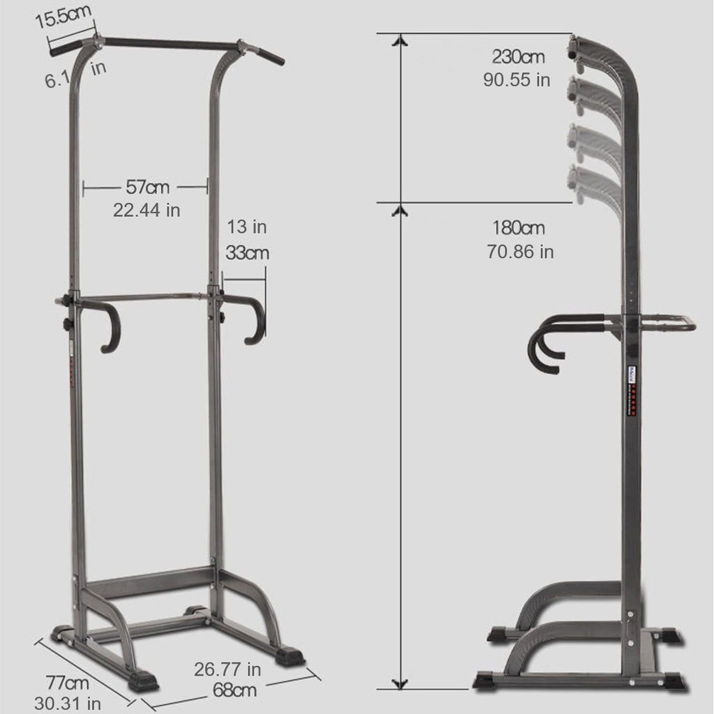 Dimensions For Kampo Fitness Tower Pull Up,Chin Up,Power Dip,Push Up Home Exercise Stand