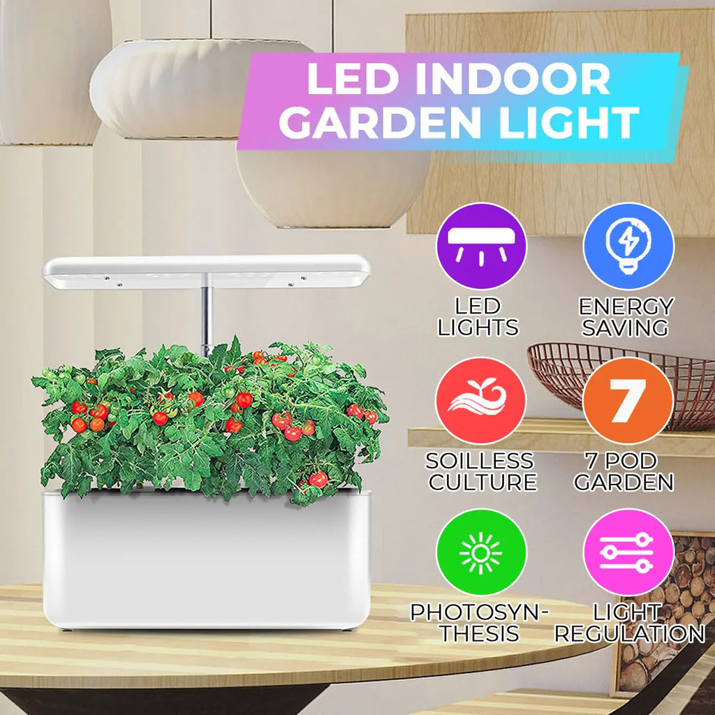 Indoor Hydroponics LED Grow Light  Countertop Garden For Plants Herbs Flowers Seedling Cultivation