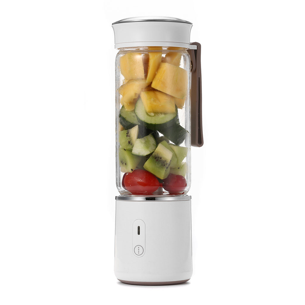 Kampo Deluxe Blender Bottle Fruit Juicer Portable Smoothie DIY Extractor USB Recharging 500ml  Borosilicate Food Grade Glass Bottle