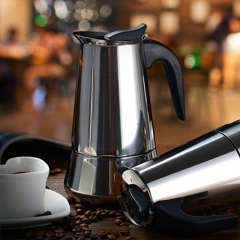 Stainless Steel Portable Espresso Machine Moka Pot