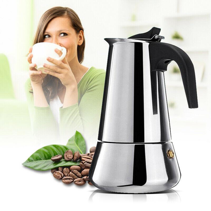 Stainless Steel Portable Espresso Machine Moka Pot