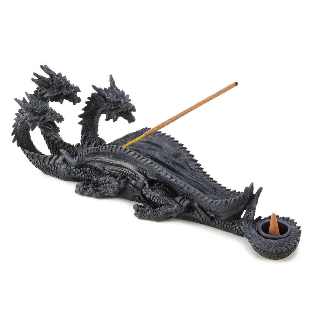 Dragon's Lair Triple-Head Dragon Incense Burner Ash Catcher